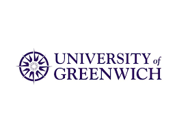 University of Greenwich Logo, Blue text on white background